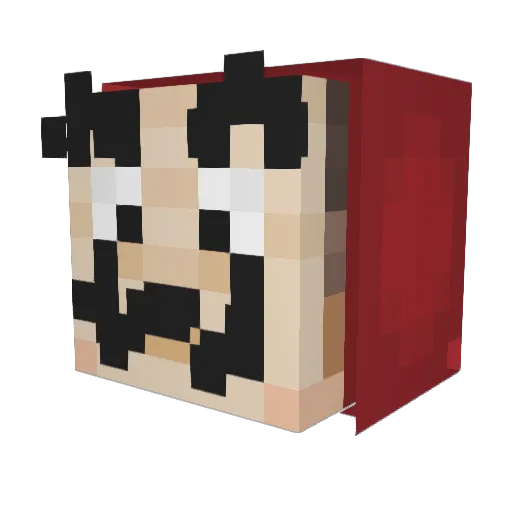AgtPuffin Minecraft avatar head, 3D render