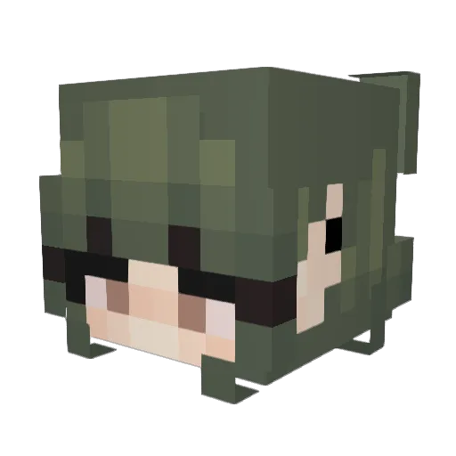 AguacateUwU Minecraft avatar head, 3D render