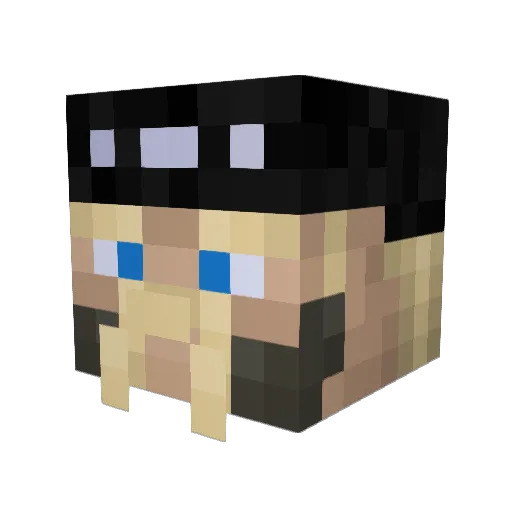 Aguere04 Minecraft avatar head, 3D render