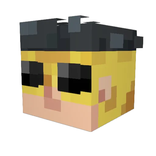AguiaAlfa Minecraft avatar head, 3D render