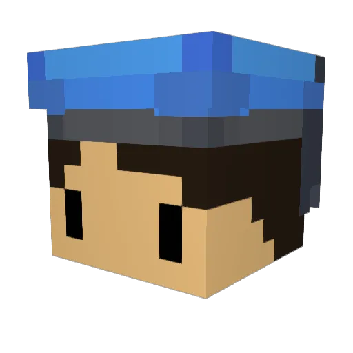 Aguiaar Minecraft avatar head, 3D render