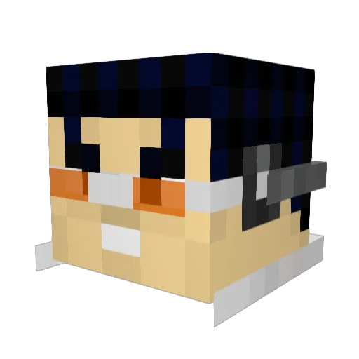 Aguiar2022 Minecraft avatar head, 3D render