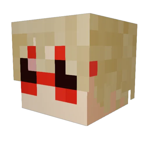 AgusFortnite20O8 Minecraft avatar head, 3D render