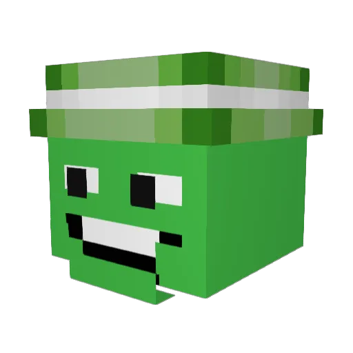 Agus_10 Minecraft avatar head, 3D render