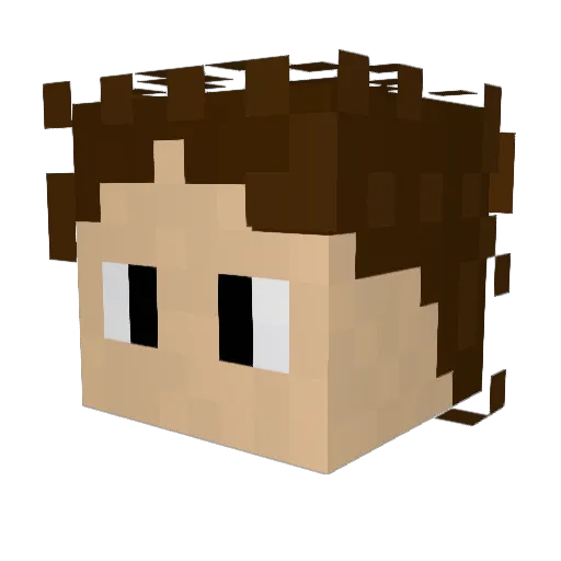 Agusb21 Minecraft avatar head, 3D render