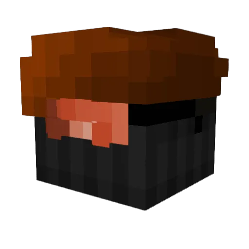 Agusenpai Minecraft avatar head, 3D render