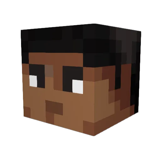 Agushi_15 Minecraft avatar head, 3D render