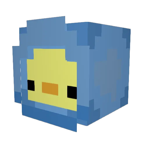 Aguskingzz Minecraft avatar head, 3D render