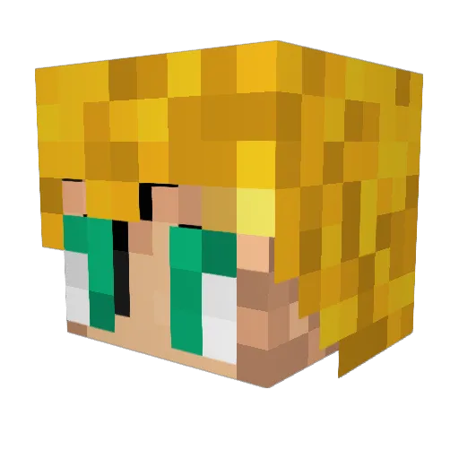 Aguss627 Minecraft avatar head, 3D render