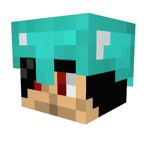 AgussG22 Minecraft avatar head, 3D render