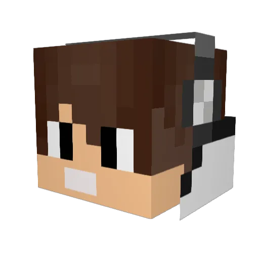 AgussGamerYT Minecraft avatar head, 3D render