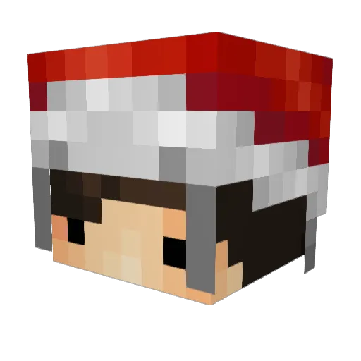 AgustD2097 Minecraft avatar head, 3D render