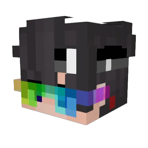Agustih Minecraft avatar head, 3D render