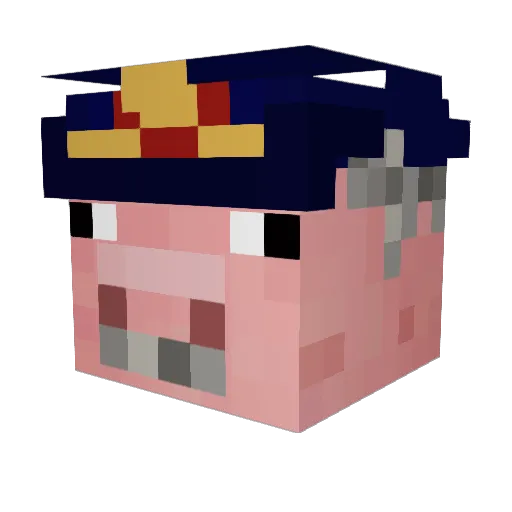 Agustini6 Minecraft avatar head, 3D render