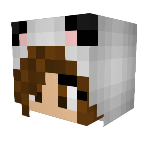 AguuK Minecraft avatar head, 3D render