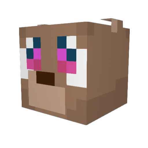 Agwistin Minecraft avatar head, 3D render