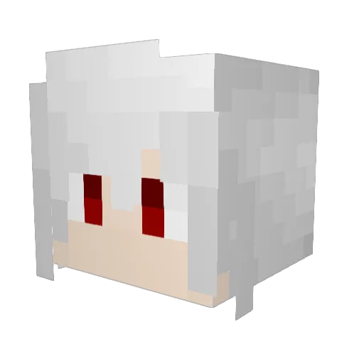 Agwulf Minecraft avatar head, 3D render