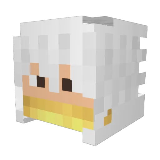 Agyptus Minecraft avatar head, 3D render