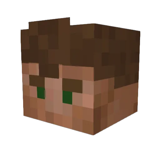 Agyxz Minecraft avatar head, 3D render