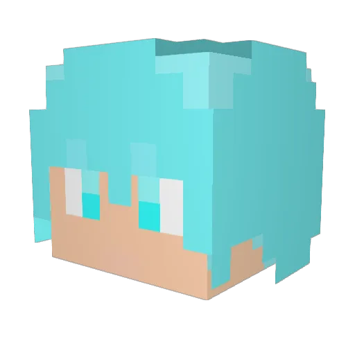 AhHagoShipDa Minecraft avatar head, 3D render