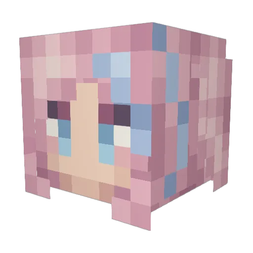 AhKum Minecraft avatar head, 3D render