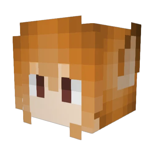 AhLegs Minecraft avatar head, 3D render