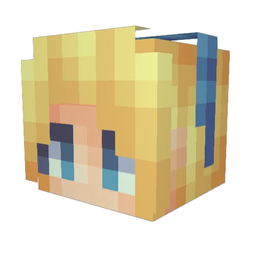 AhMeDahBoo Minecraft avatar head, 3D render