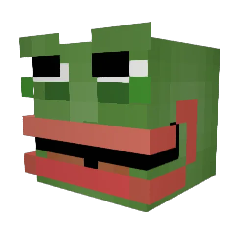 AhOk Minecraft avatar head, 3D render