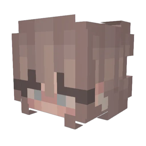 AhPotato Minecraft avatar head, 3D render