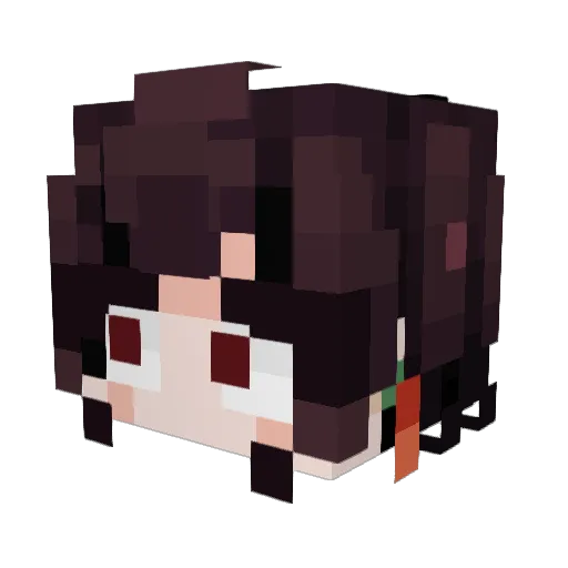AhRoNi Minecraft avatar head, 3D render