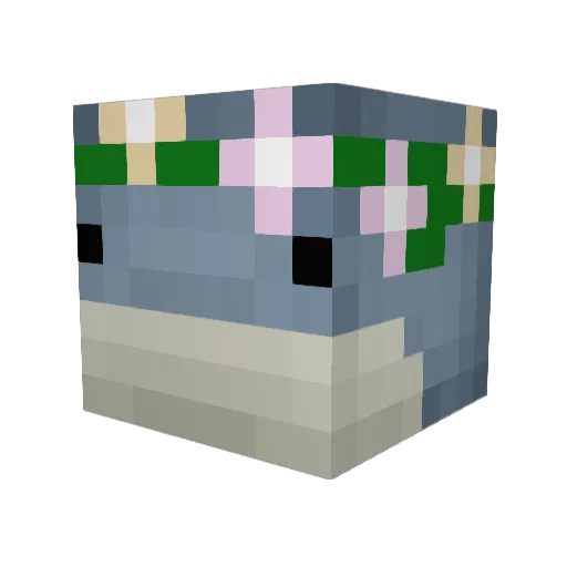 AhSiang Minecraft avatar head, 3D render