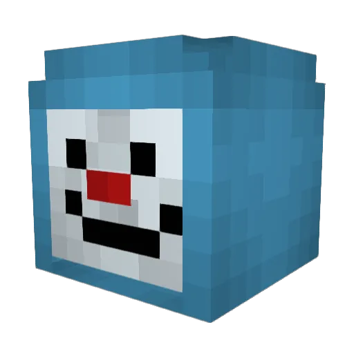 AhaChamp Minecraft avatar head, 3D render