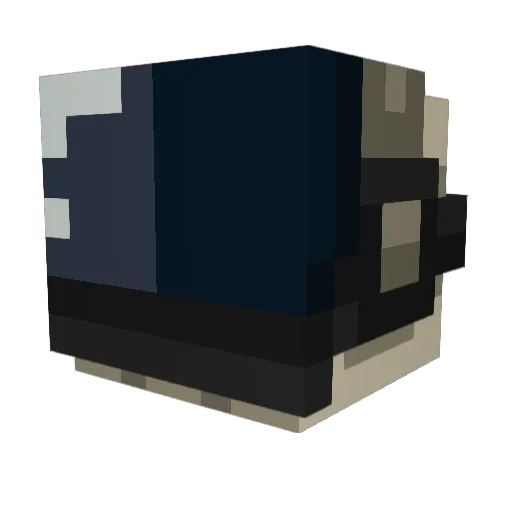 Ahaantastic Minecraft avatar head, 3D render