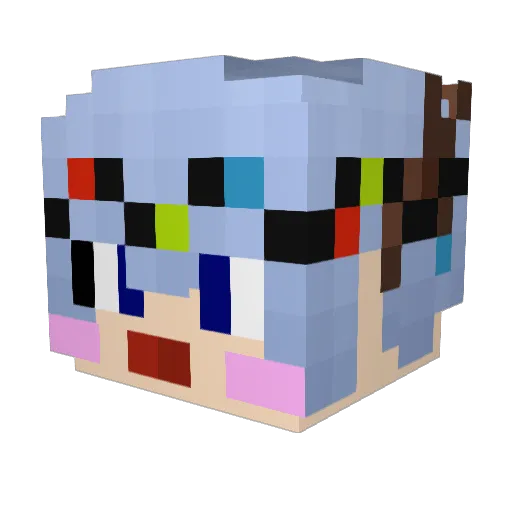 Ahble_ Minecraft avatar head, 3D render