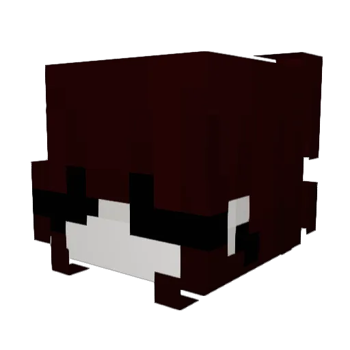 Ahdrea Minecraft avatar head, 3D render