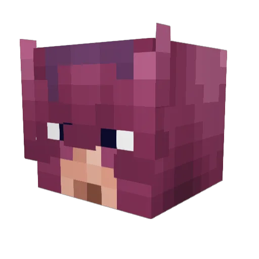 Ahdzy Minecraft avatar head, 3D render