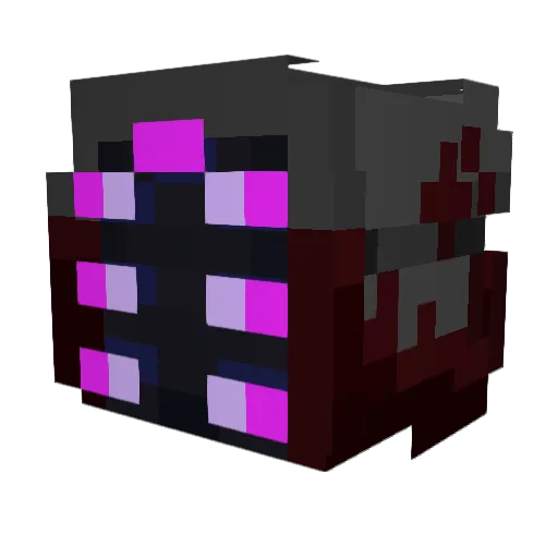 Ahelestee Minecraft avatar head, 3D render