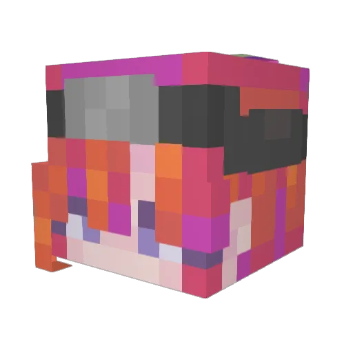 Aheriazs Minecraft avatar head, 3D render
