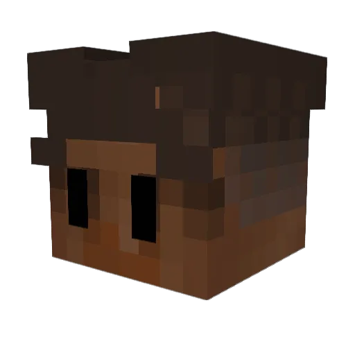 Aheronamedbrian Minecraft avatar head, 3D render