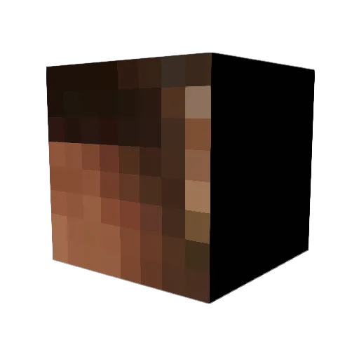 AhhWire Minecraft avatar head, 3D render