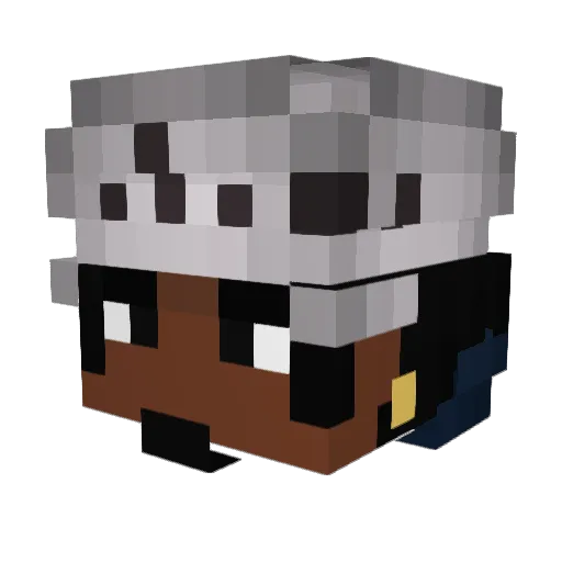 Ahhvery Minecraft avatar head, 3D render