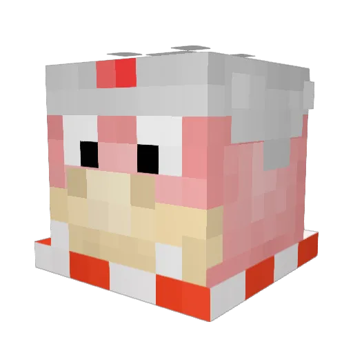 Ahicodem Minecraft avatar head, 3D render