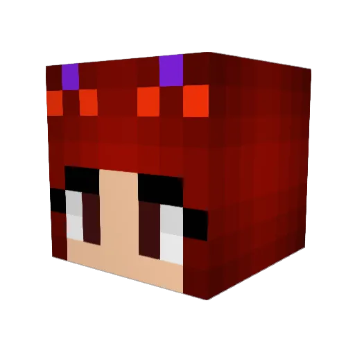 Ahinos Minecraft avatar head, 3D render