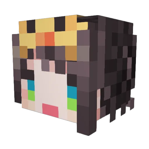 Ahiru_0702 Minecraft avatar head, 3D render