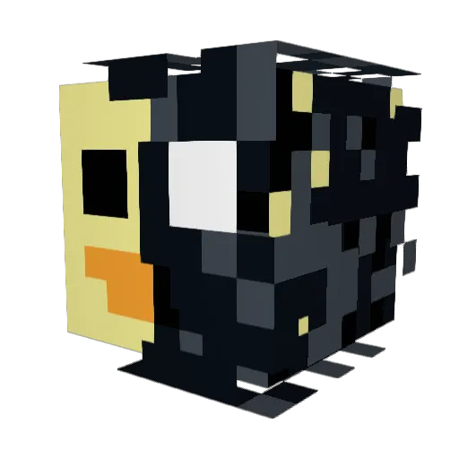 Ahirunnnn Minecraft avatar head, 3D render