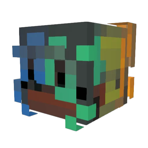 Ahitaka Minecraft avatar head, 3D render