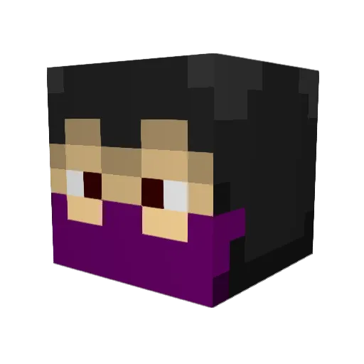 Ahjay Minecraft avatar head, 3D render