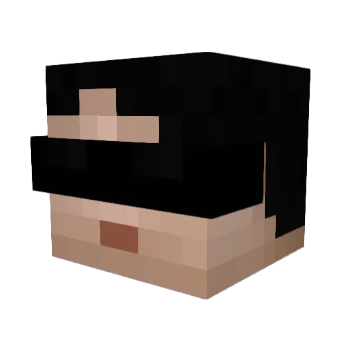 Ahkaber Minecraft avatar head, 3D render