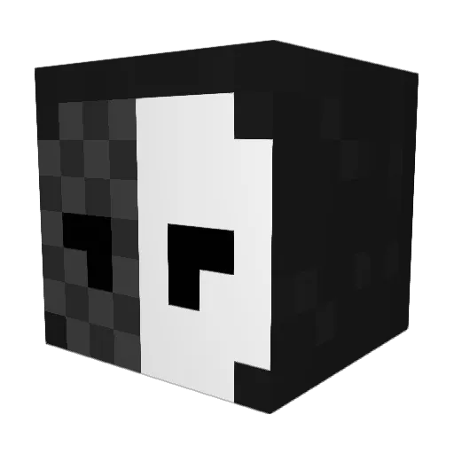 Ahkagie Minecraft avatar head, 3D render