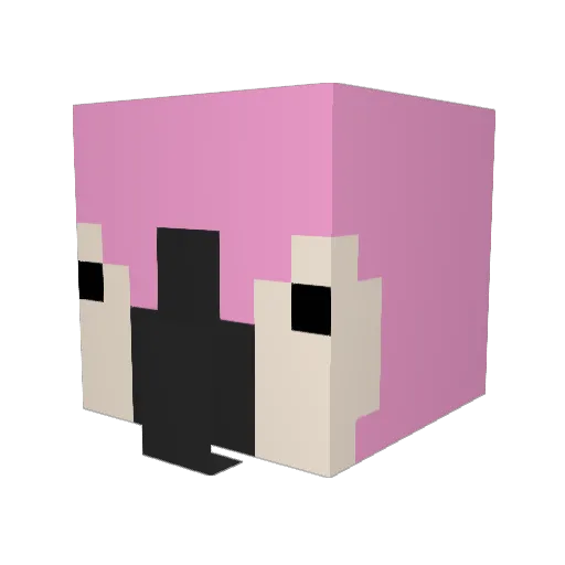 AhkerMC Minecraft avatar head, 3D render
